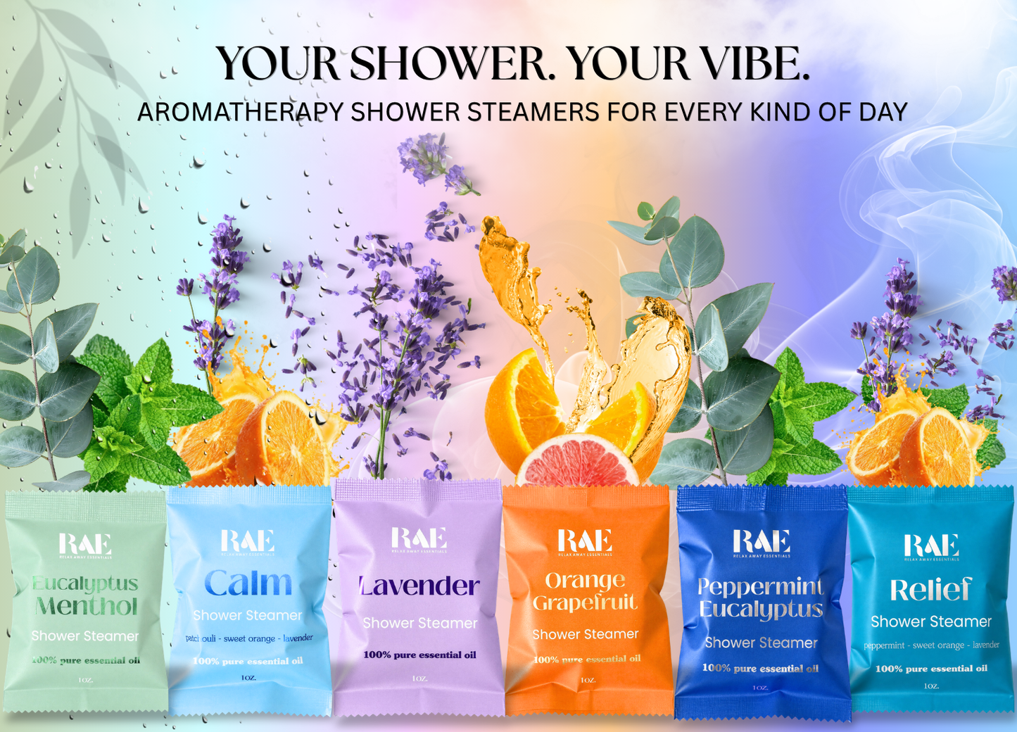 Variety Pack Shower Steamers 6 Pack - The RAE Collection