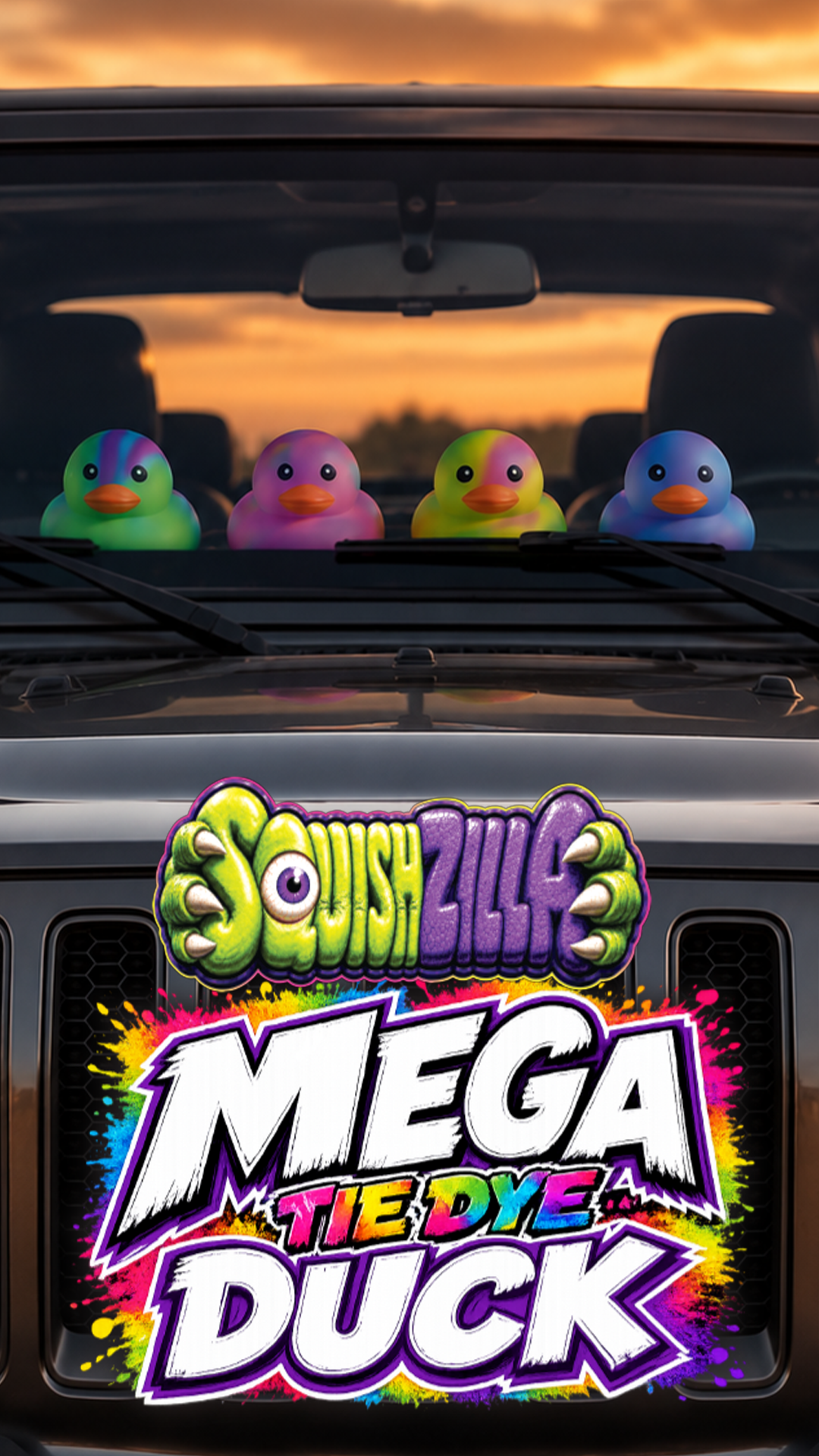 Fun Doh MEGA 5" Tie Dye Duck Squishy Toy