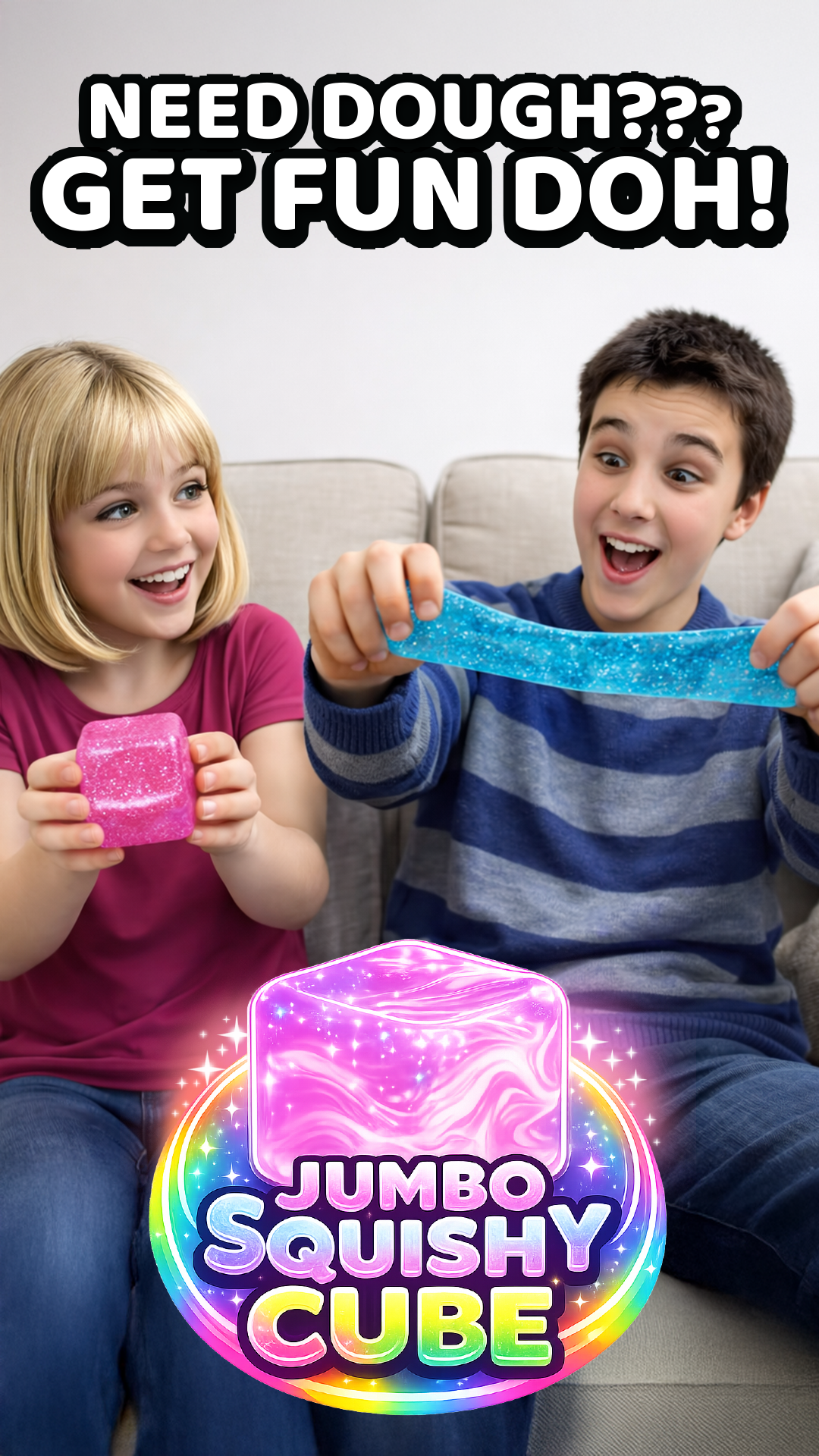Squishy Cube GLITTER