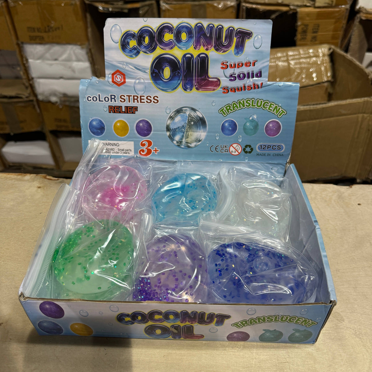 Coconut Oil Vaseline Mini Diamond Round Ball Squishy