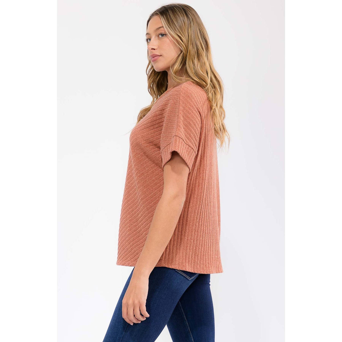 MIRU RIB O-RING PULLY ZIPPER SWEATER DOLMAN