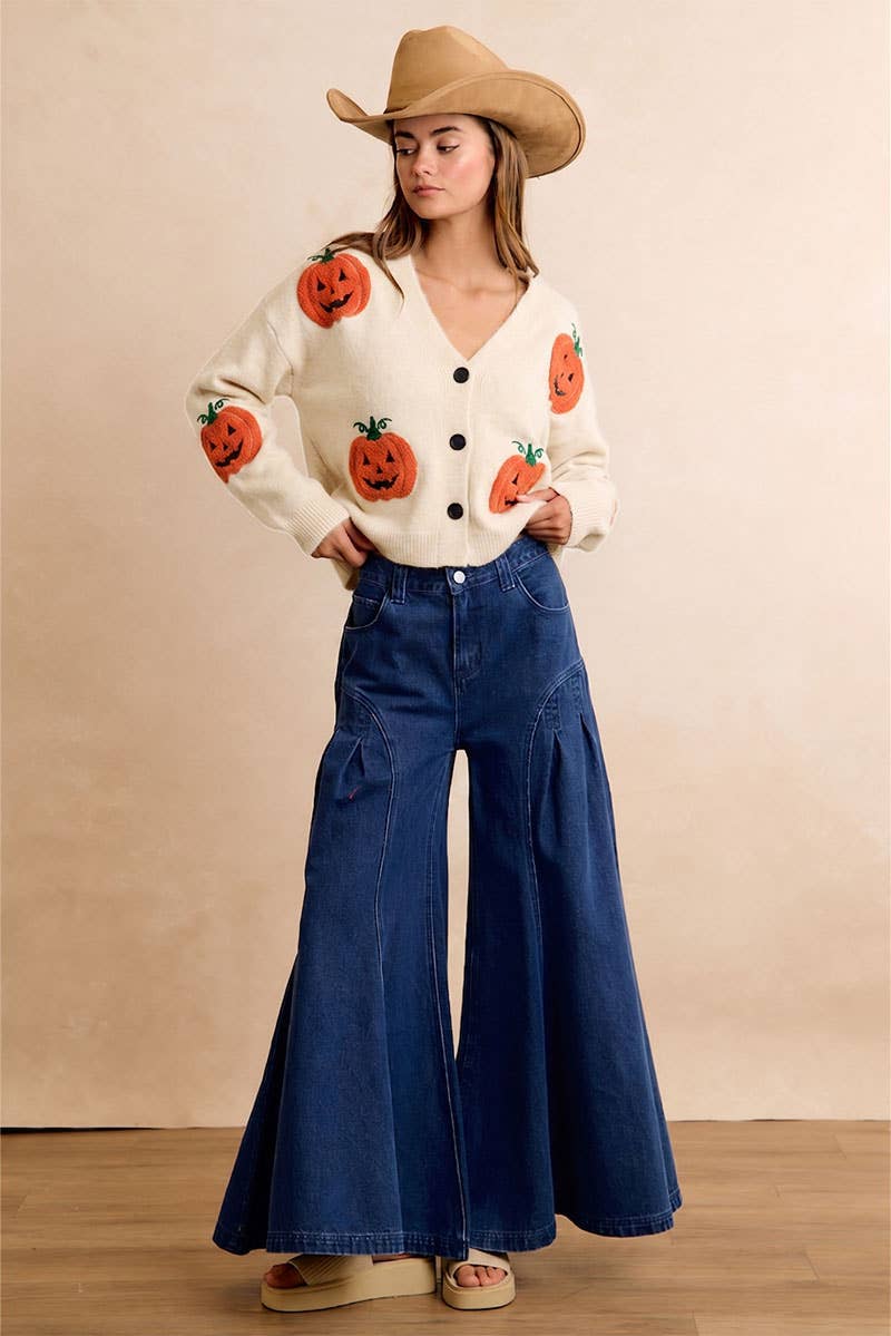 HALLOWEEN PUMPKIN BIBI KNIT CARDIGAN