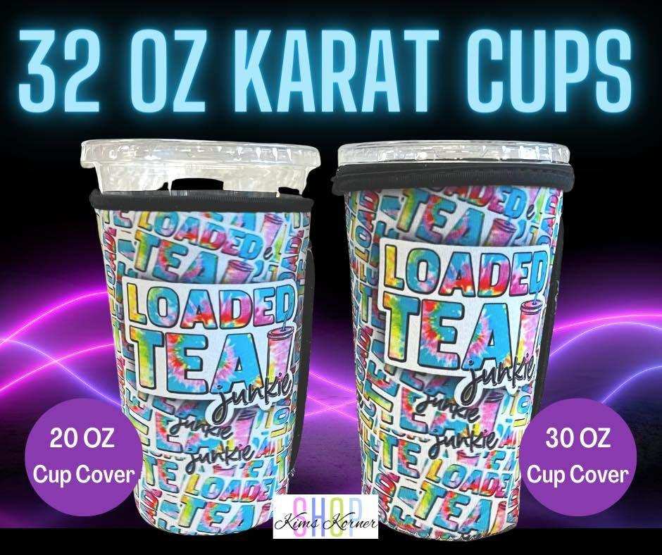 20 OZ Blue Line Insulated Cup Cozy Sip Sleeve Fits 20-32 OZ Cups