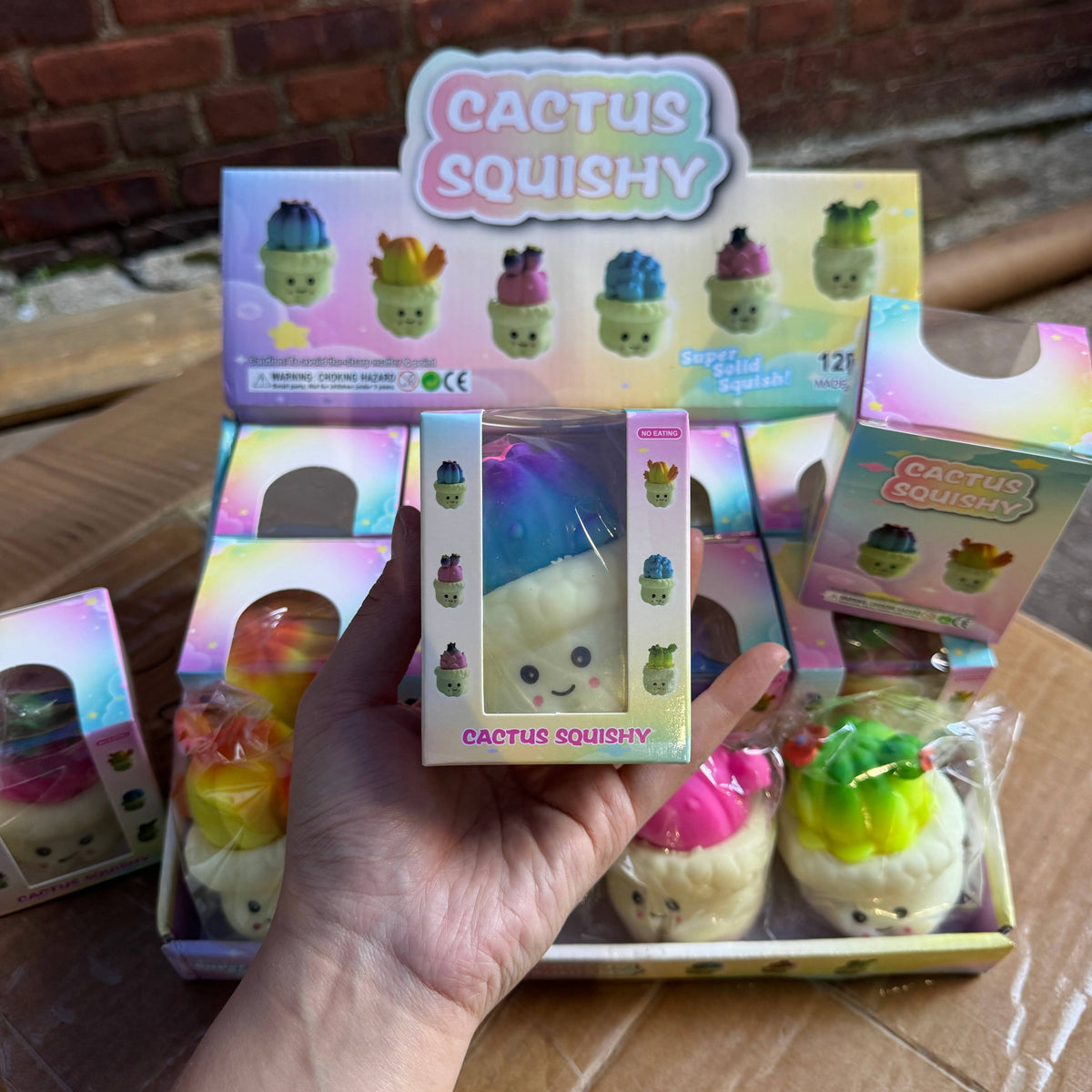 Crunchy Multicolor Cactus Squishy
