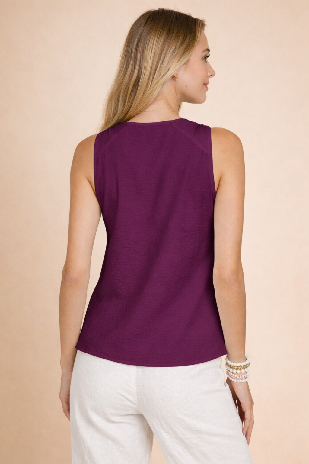 SOLID TANK TOP WITH SHOULDER KNOT