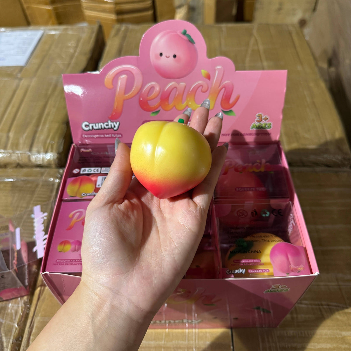 New ASMR Crackling Crunchy Gradient Peach Squishy