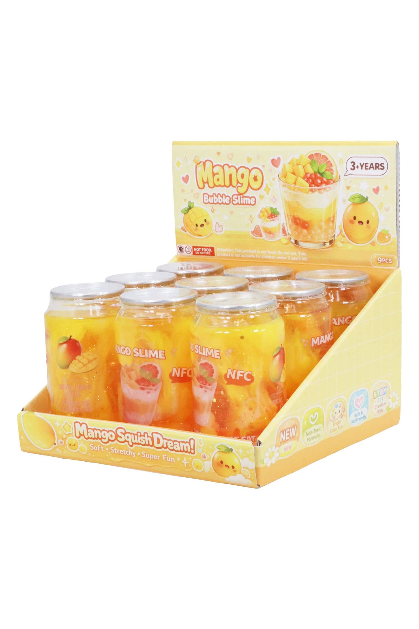 Sparkling Mango Fruit Soda Can Glitter Slime EST Arrival Mid Aug