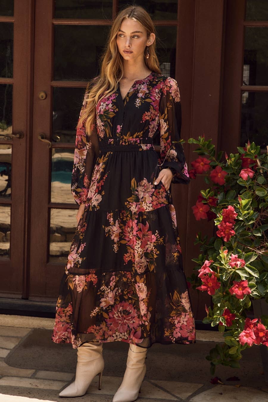Floral Chiffon ODDI Dress PREORDER SEPT 25th