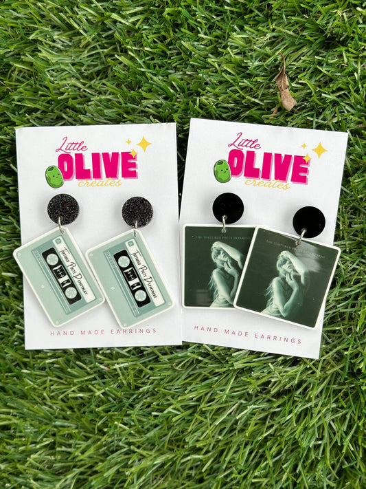 Music Era-Inspired TTPD Statement Dangle Earrings