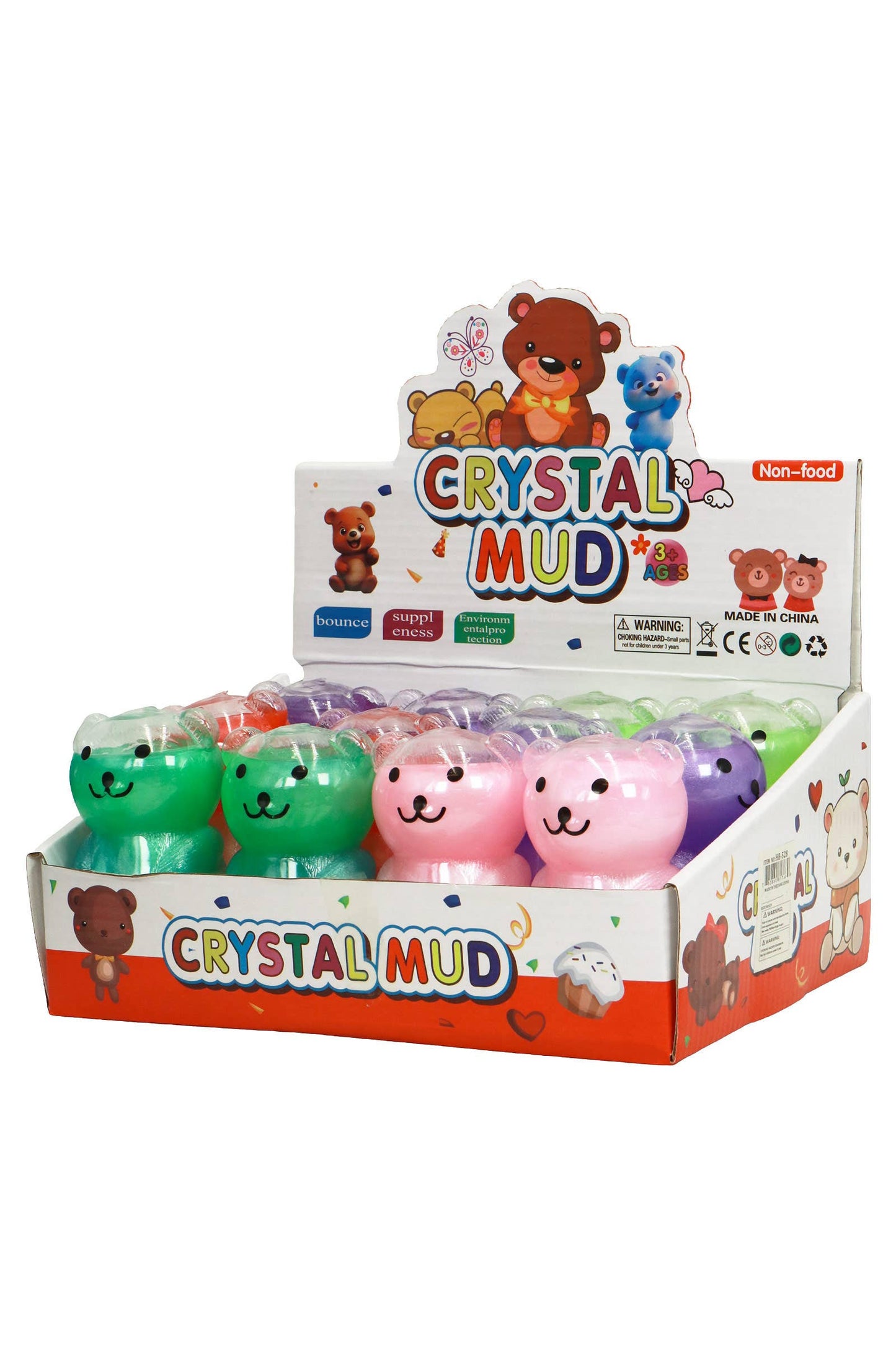 Shimmery Two-Tone Ombre Bear Gel Slime Jar - EST Arrival Mid Aug