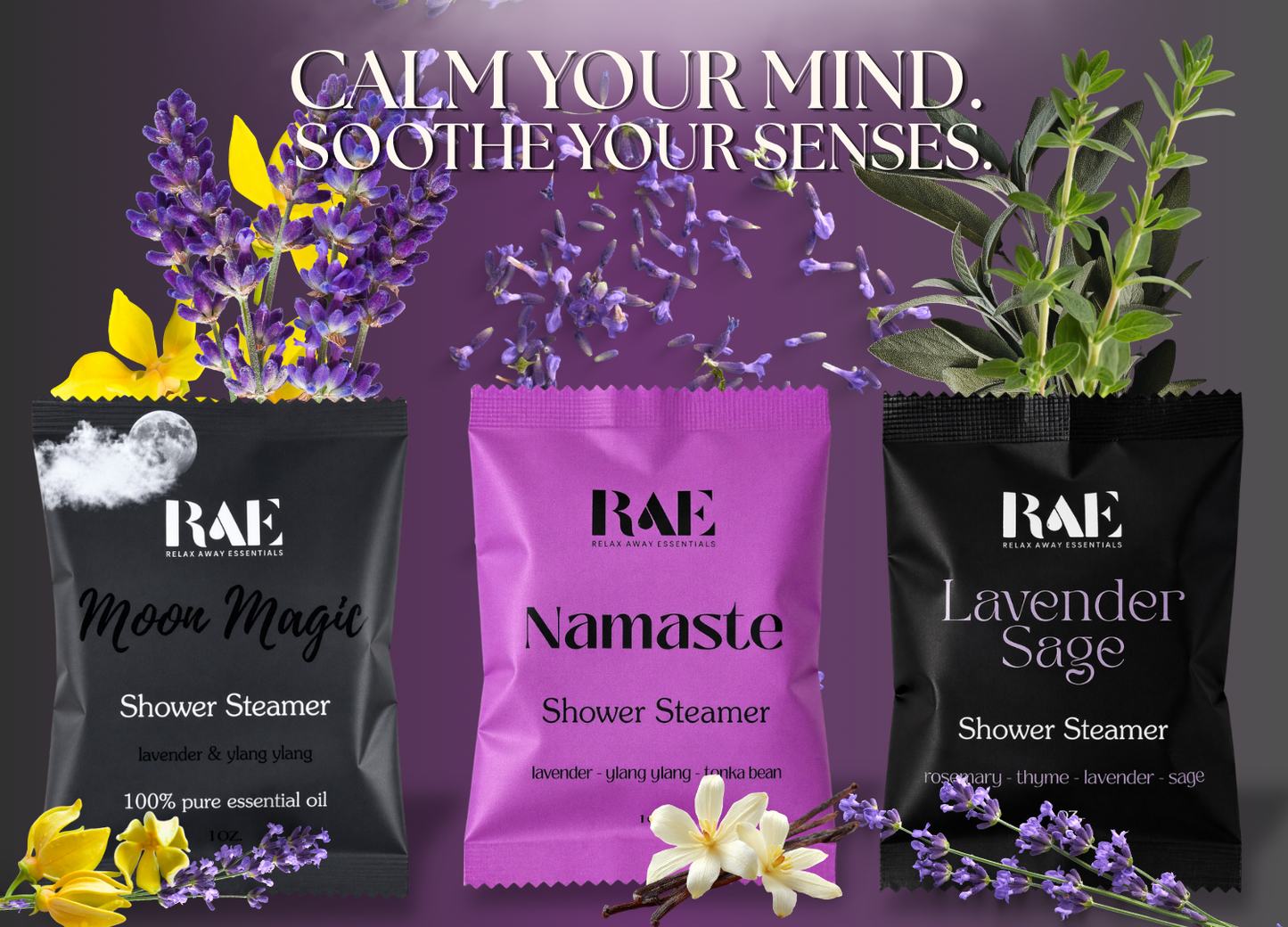 Relaxation - Shower Steamers 6 Pack - Made in USA - Lavender