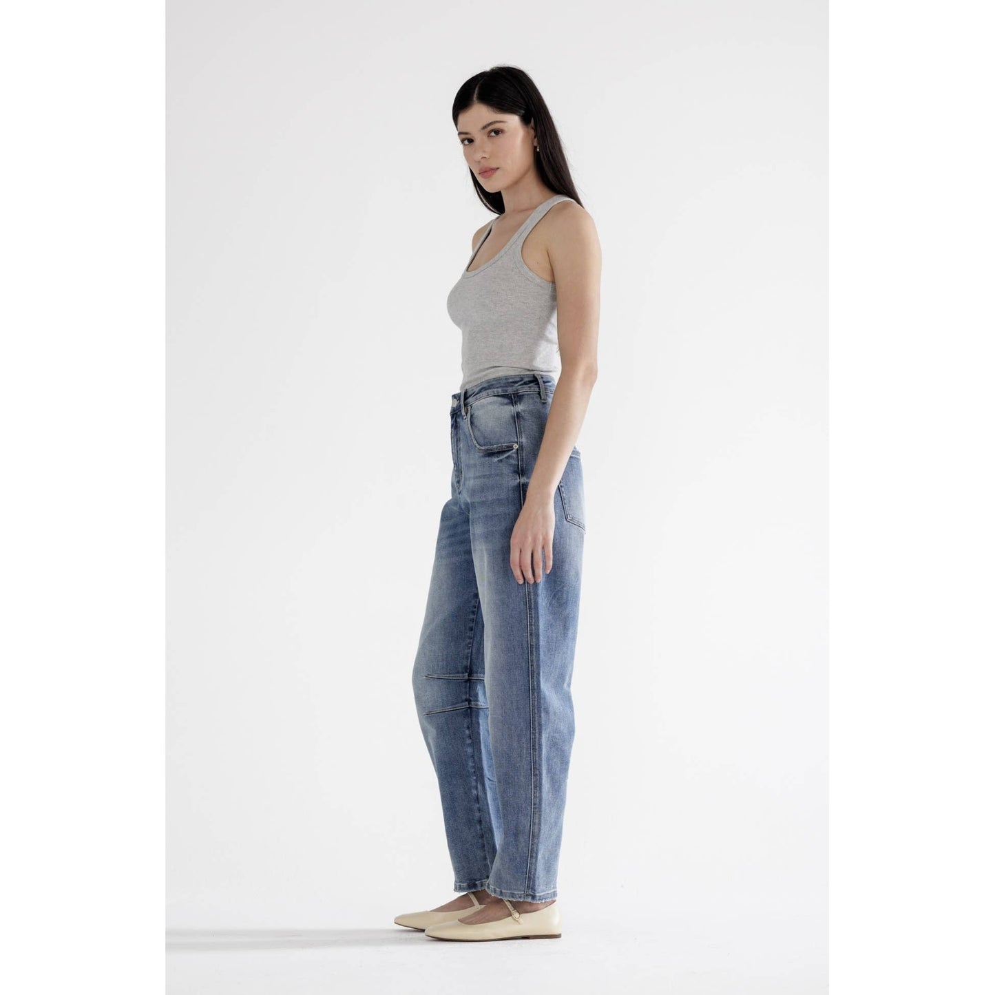 MICA ANKLE BARREL JEANS