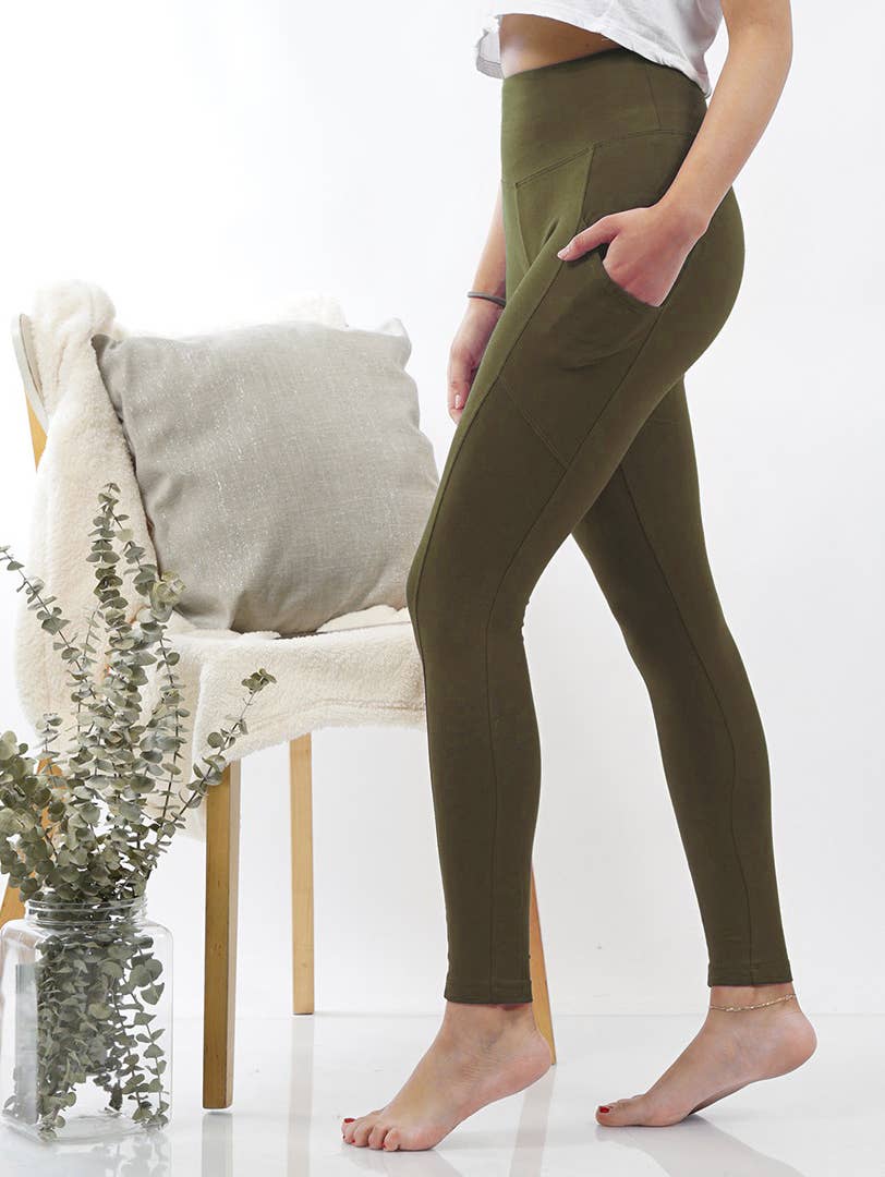 Zenana Microfiber Leggings W/ Pockets