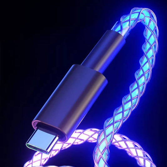Light up USBC to Lightning or USB-C to USB-C chargers