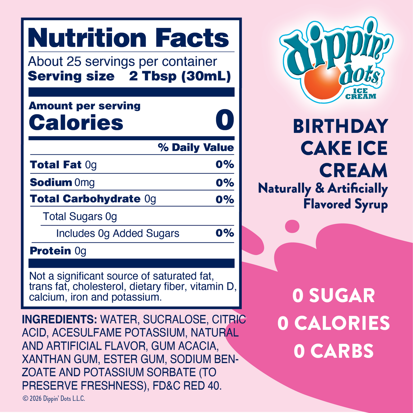Dippin' Dots® Birthday Cake Ice Cream Syrup