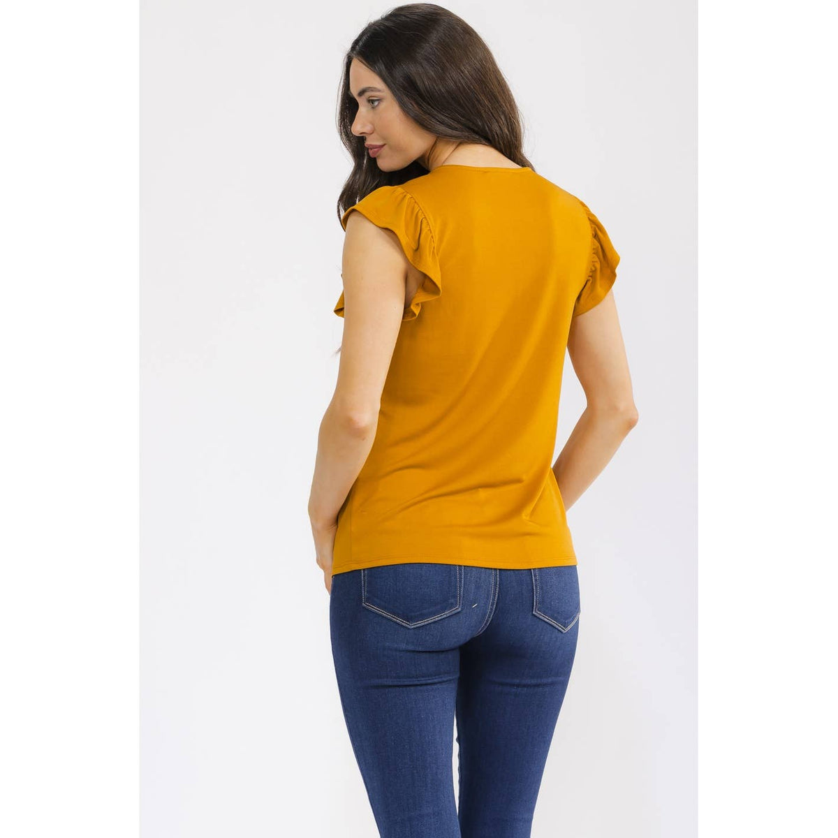 FLUTTER BUTTON FRONT TEE