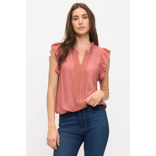 BOHO CROCHET SMOCKING TANK