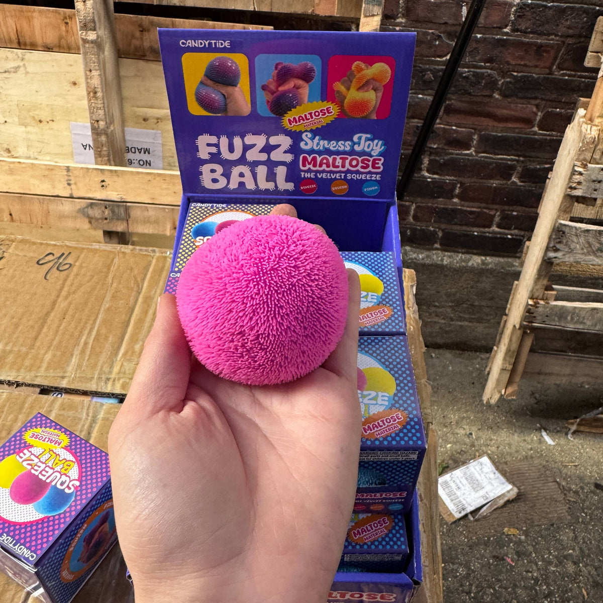 Sugar Squeeze Fuzzy Color Changing Ball SQUISHY