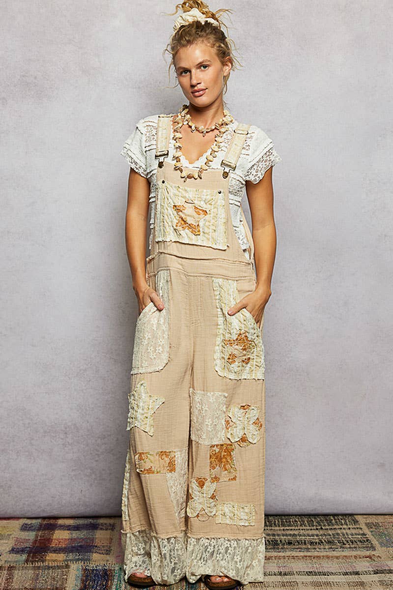 POL Patchwork Overalls