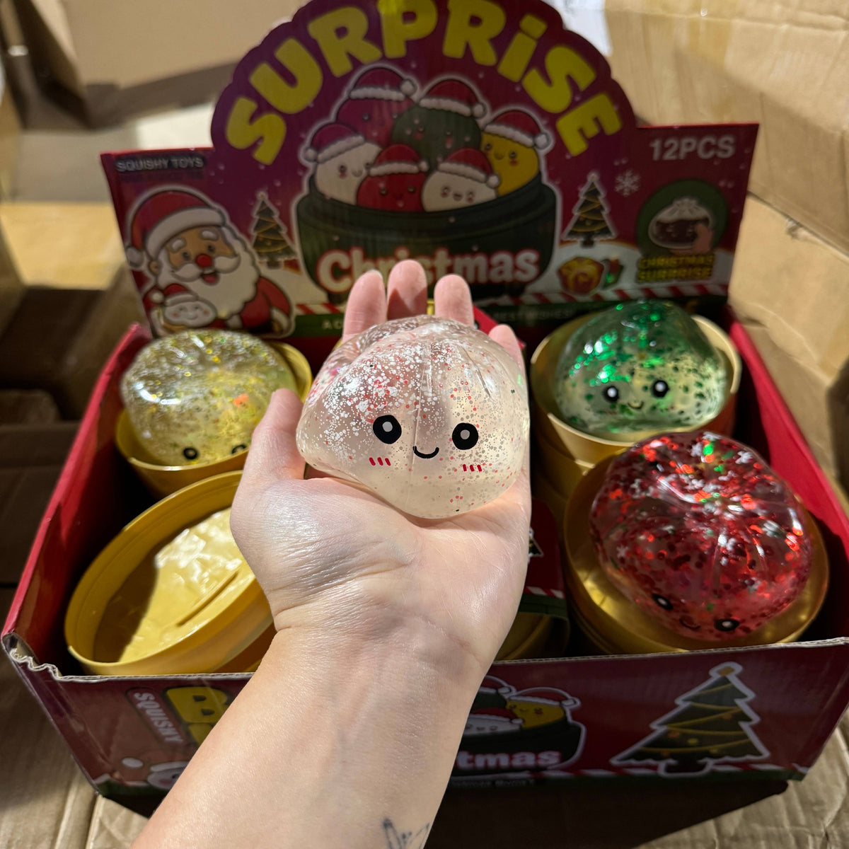 NEW Coconut Oil Vaseline Glitter Christmas Dumpling SQUISHY