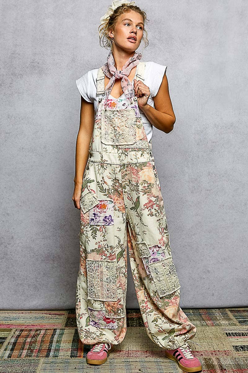 POL Lace Patch Strap Jogger Overall PREORDER (pink is in stock)