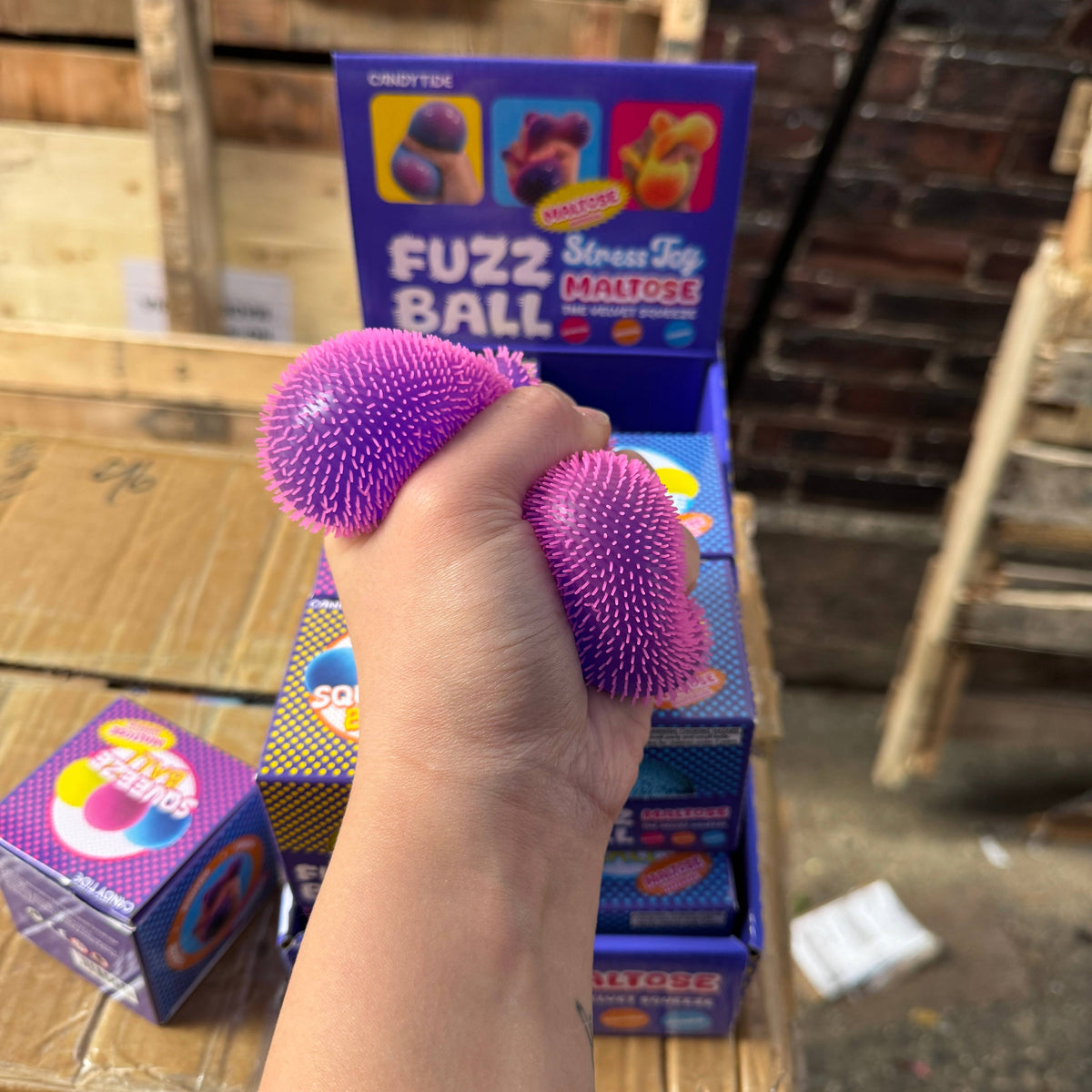 Sugar Squeeze Fuzzy Color Changing Ball SQUISHY