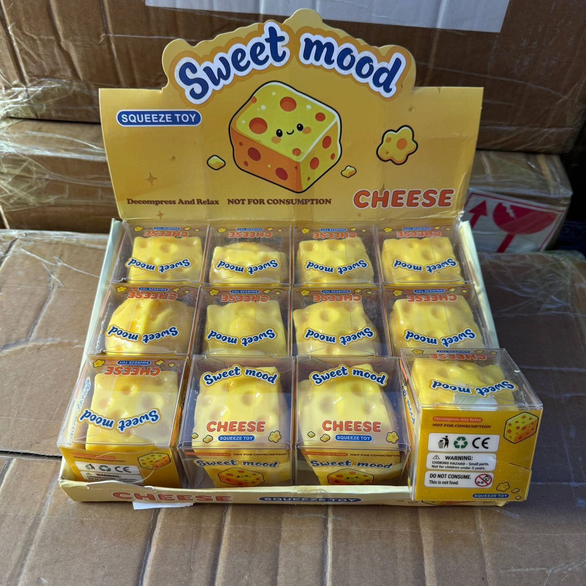 Crackling Crunchy Square Cheese Squishy