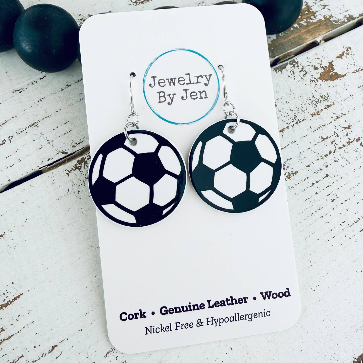 Soccer Ball Earrings