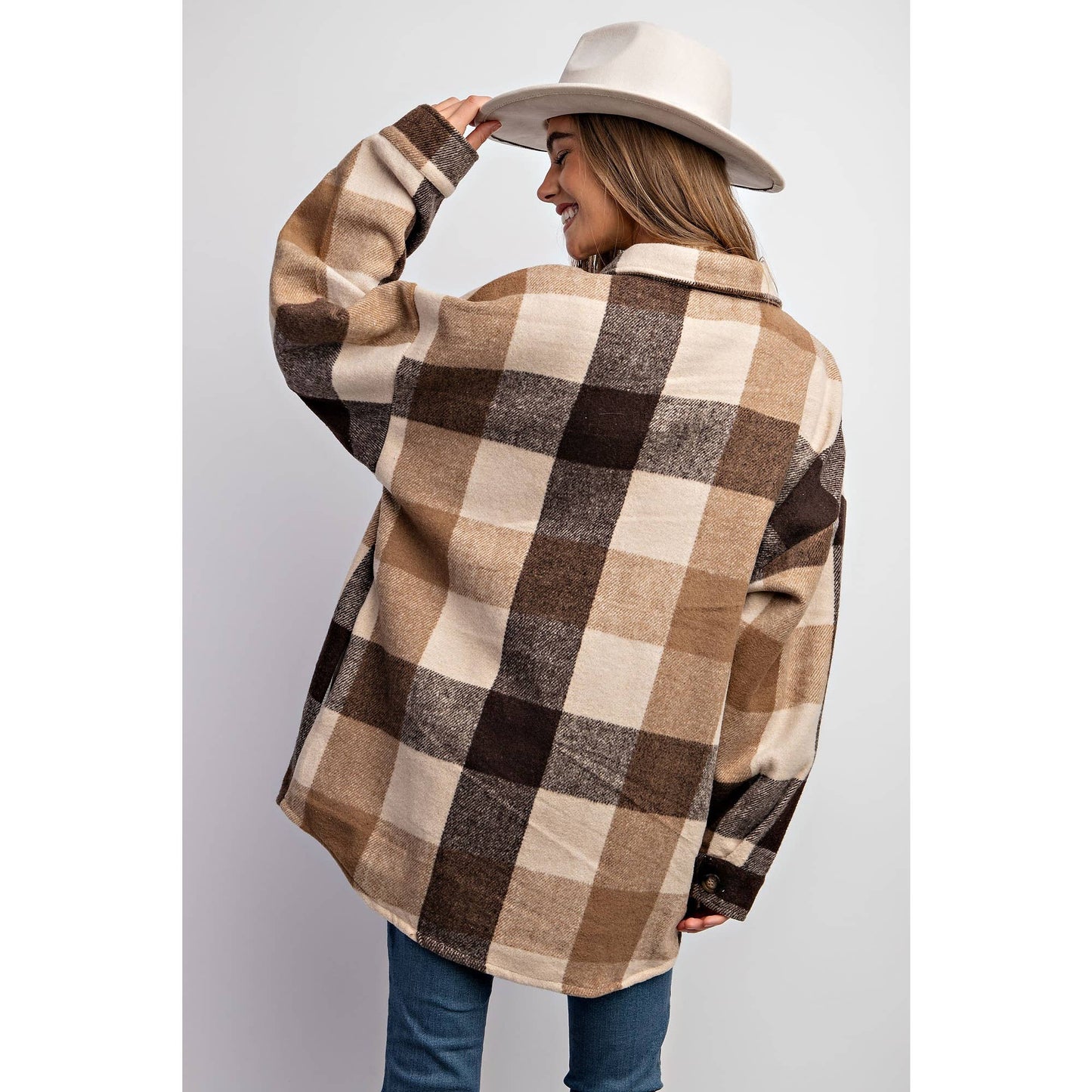 MUSTARD PLAID SHACKET