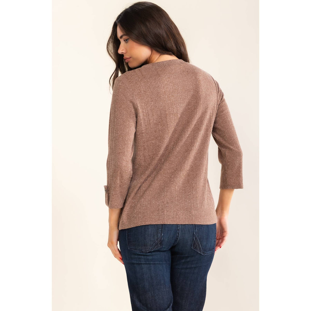 TORTOISE BUTTON SWEATSHIRT