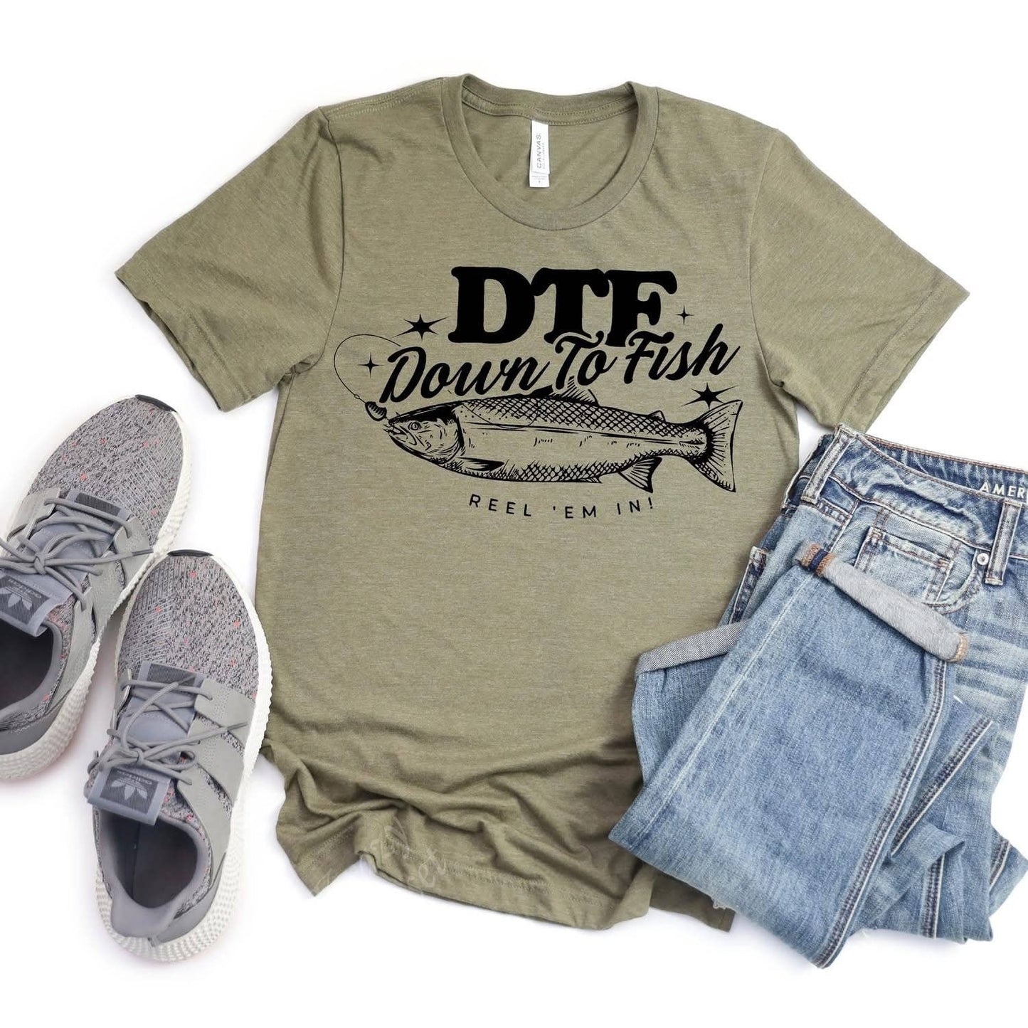DTF.  Down To Fish Tee