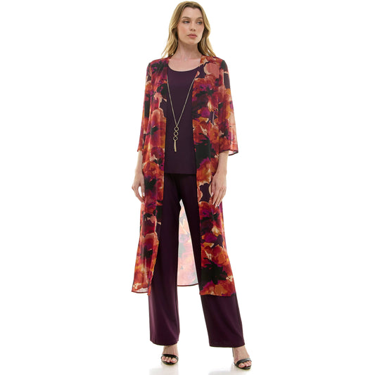 3 PC CARDIGAN STRAIGHT LEG PANT SET