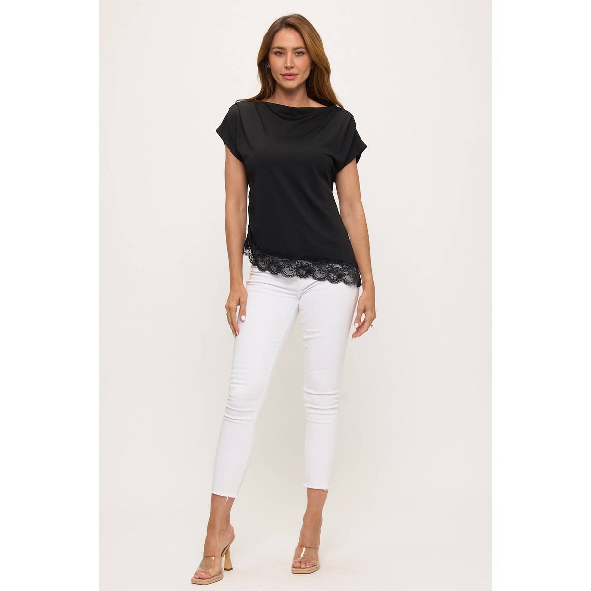 ASYM LACE FASHION TOP