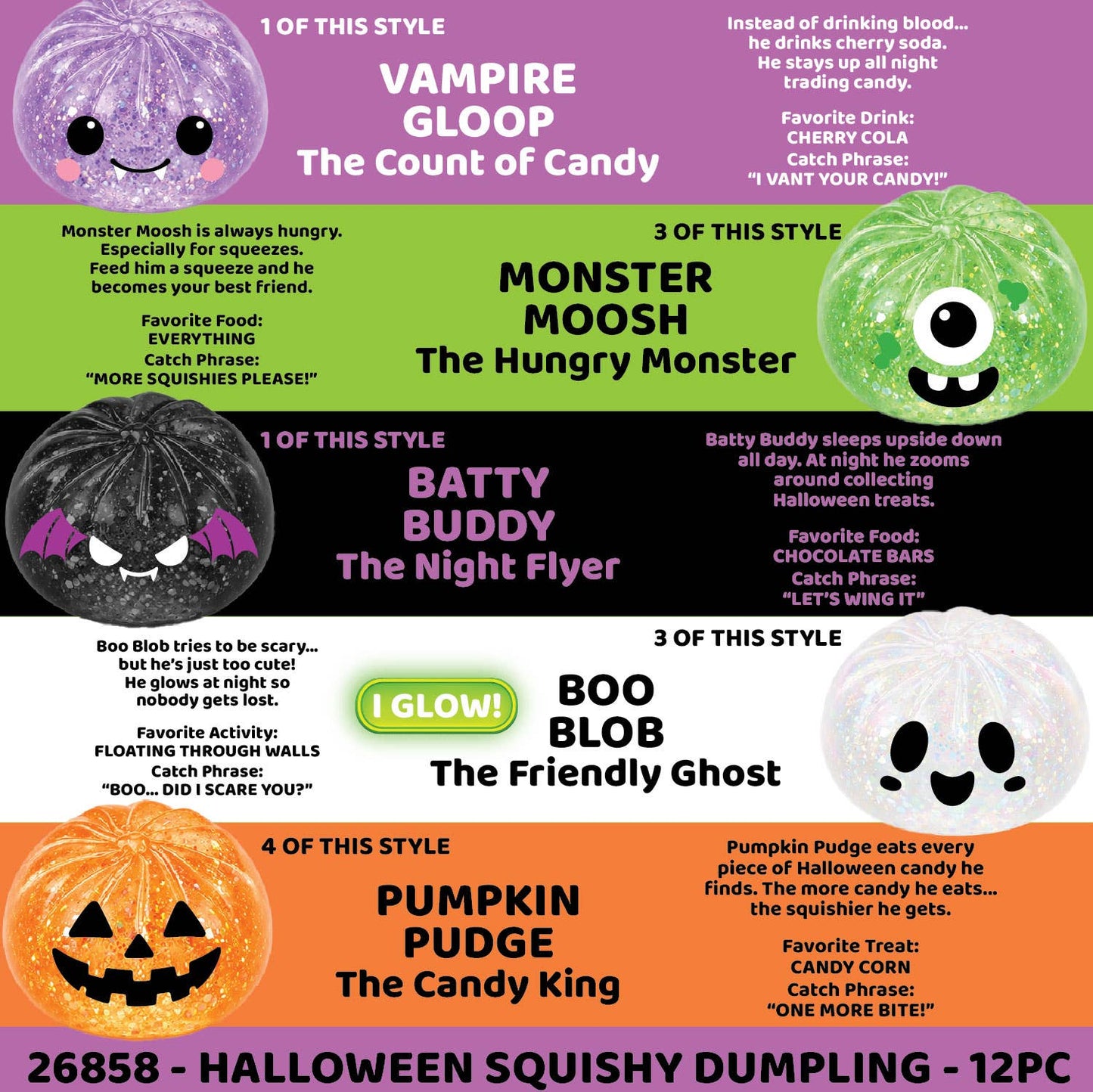 Pre order Fun Doh Spooky Mystery Dumpling Squishy EST Arrival Sept