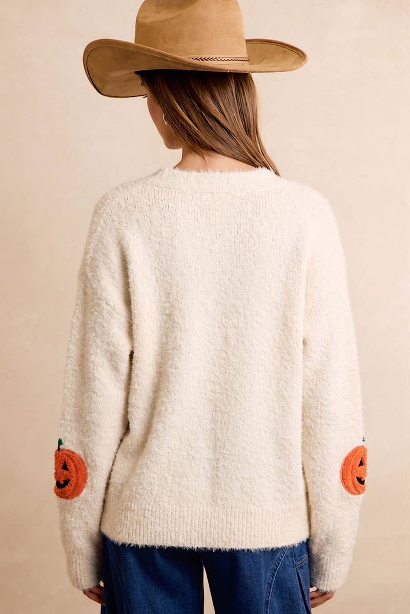 HALLOWEEN PUMPKIN BIBI KNIT CARDIGAN