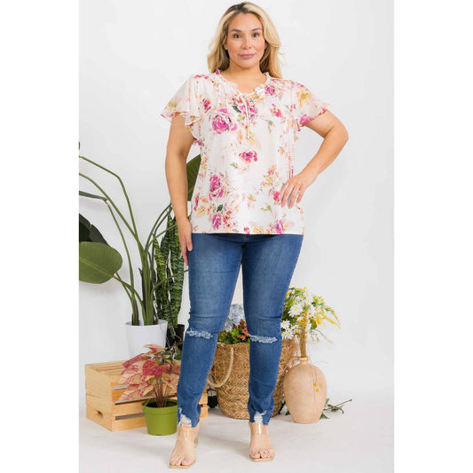 Curvy Flutter Top