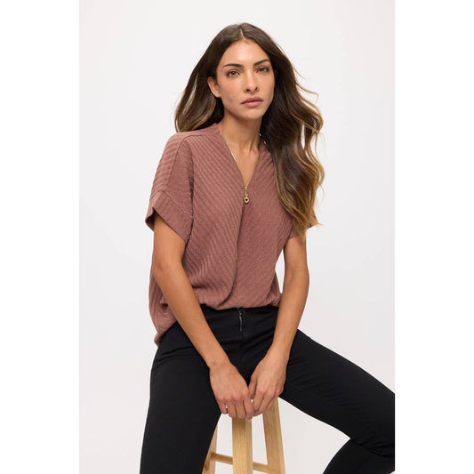 LOVELY ZIPPER SWEATER DOLMAN