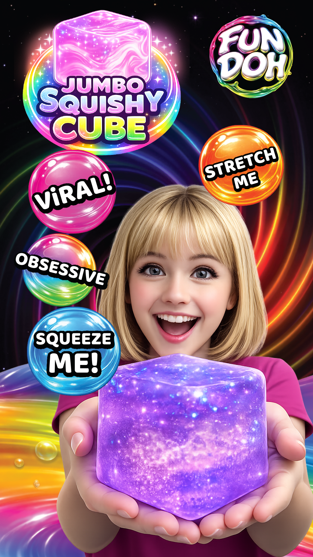 Squishy Cube GLITTER