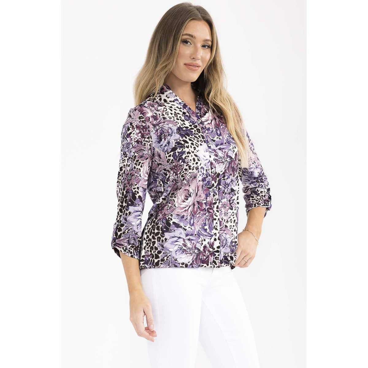 FOIL ANIMAL PRINT SHIRT
