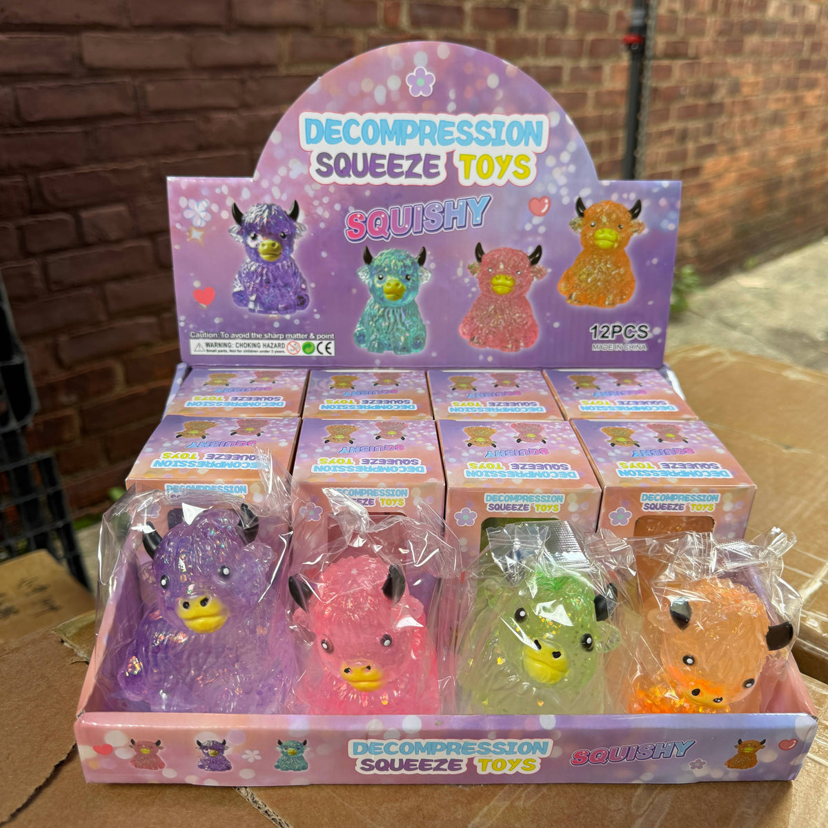 Coconut Oil Glitter Highland Cow SQUISHY