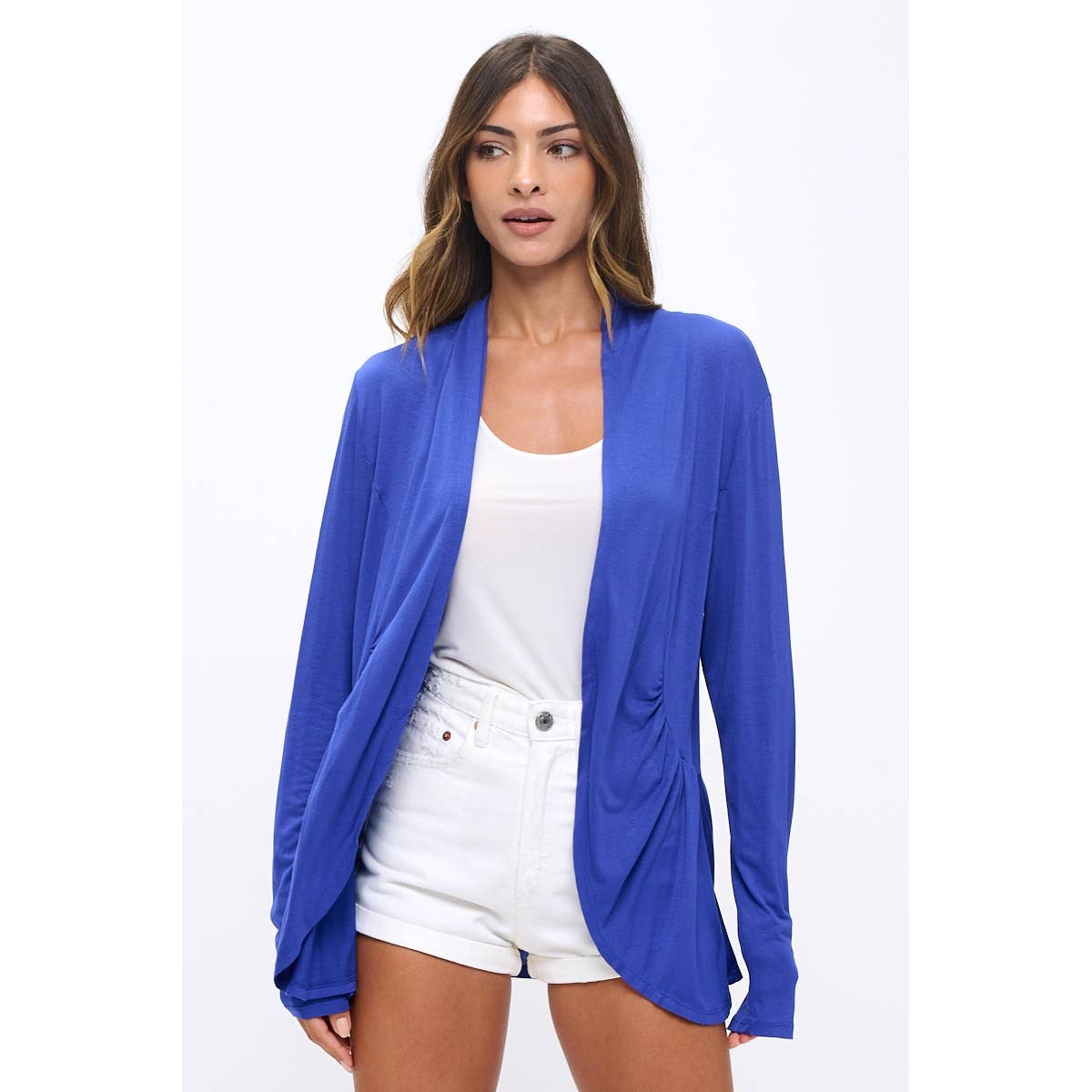OPEN FRONT HIGH LOW CARDIGAN