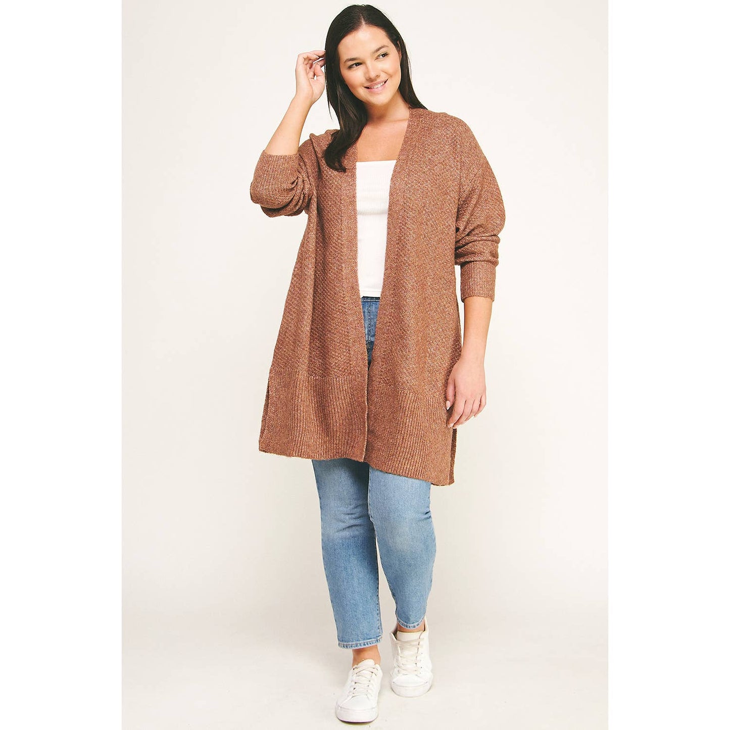CURVY COZY CONFIDENCE LONG CARDIGAN