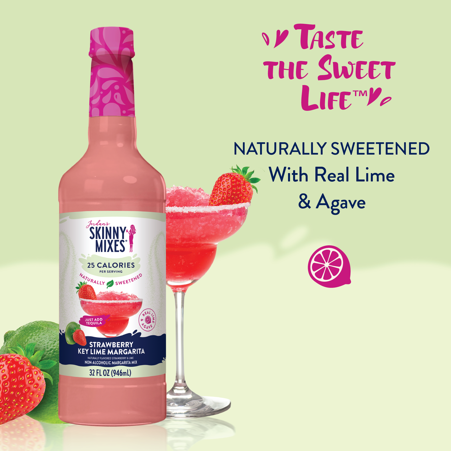Natural Strawberry Key Lime Margarita - Mixer