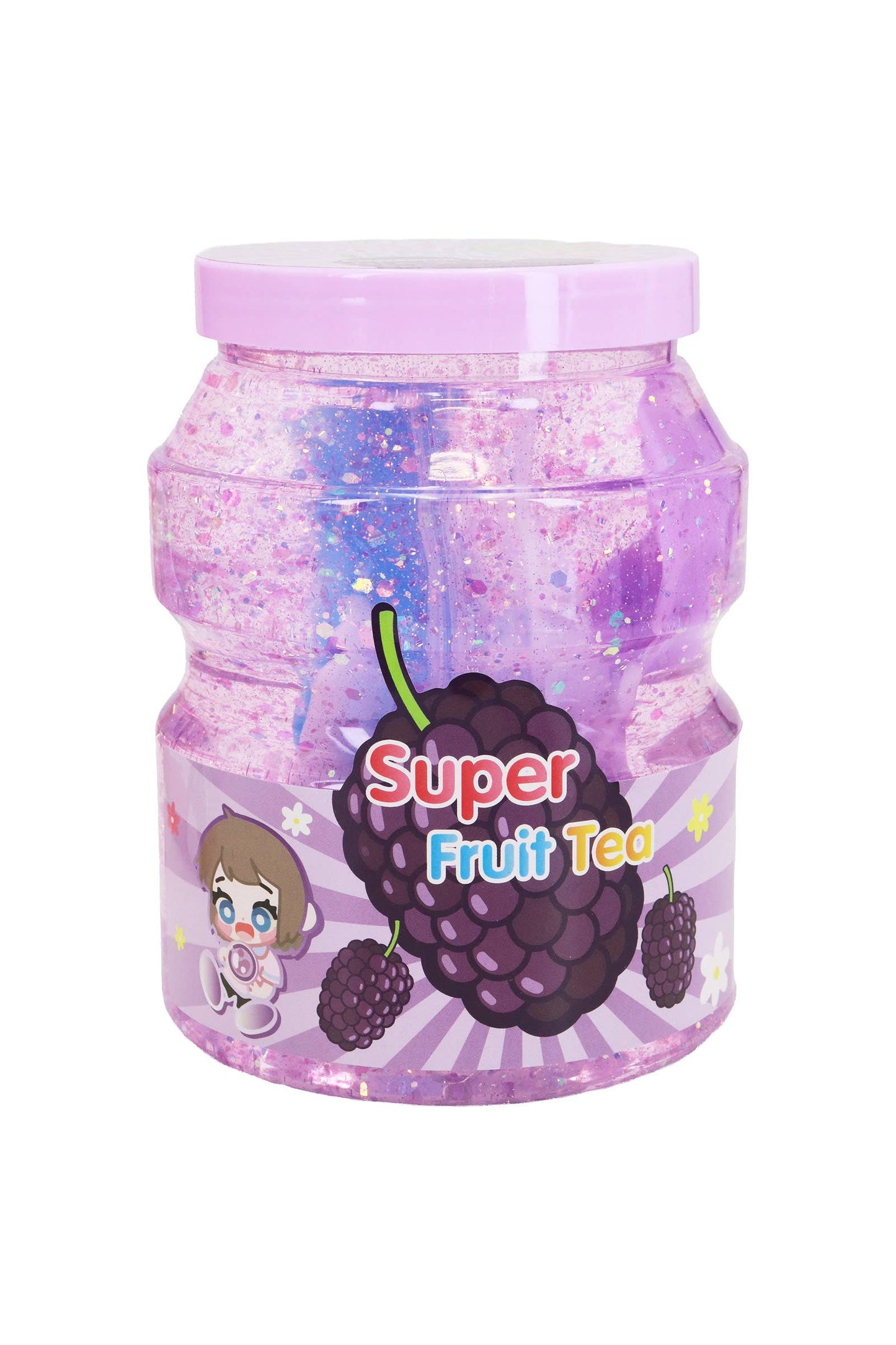 Super Fruit Tea Jumbo Glitter Slime Jar EST Arrival Mid Aug