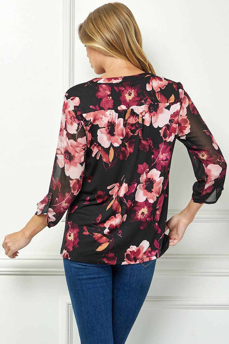 VERONA FALL NECK BLOUSE
