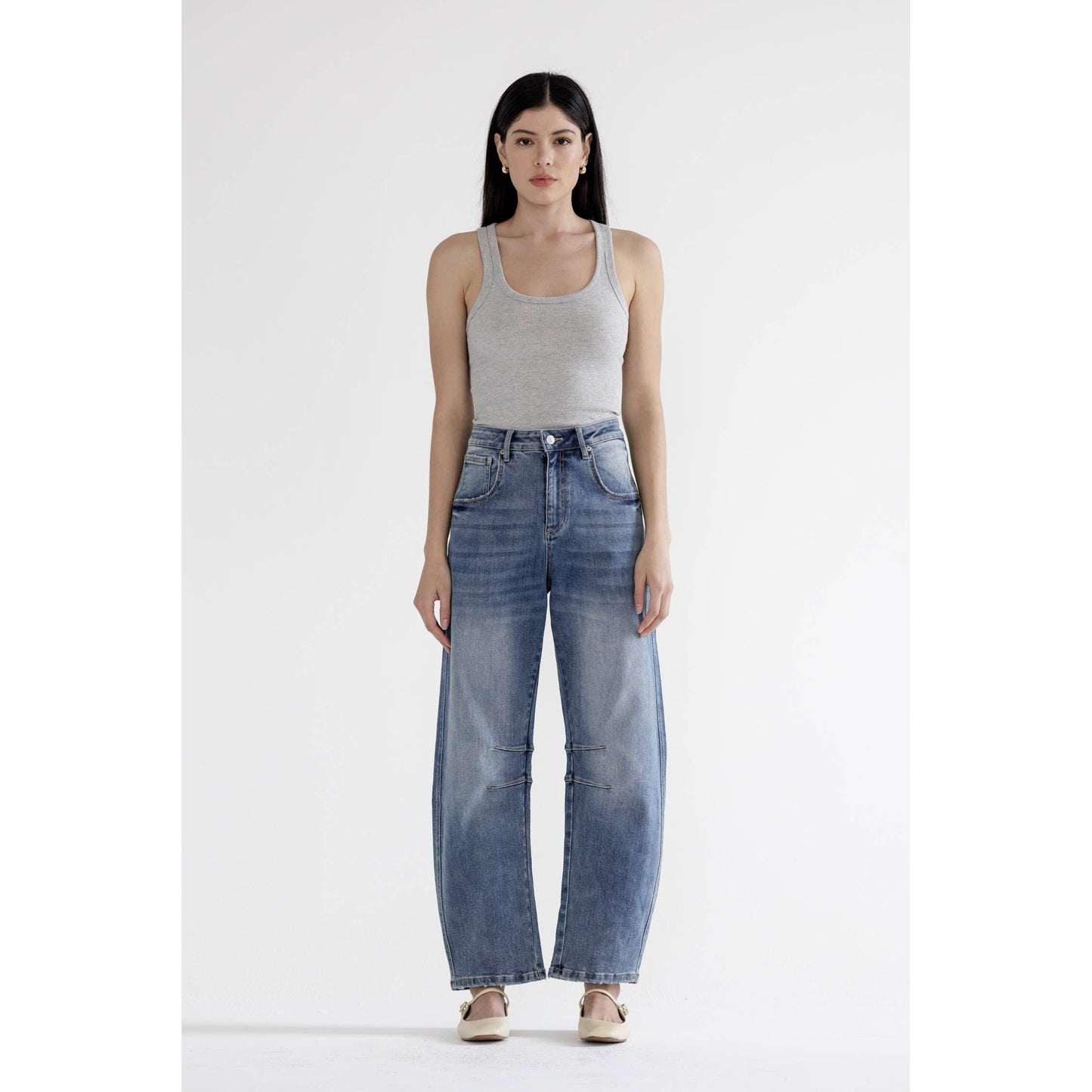 MICA ANKLE BARREL JEANS