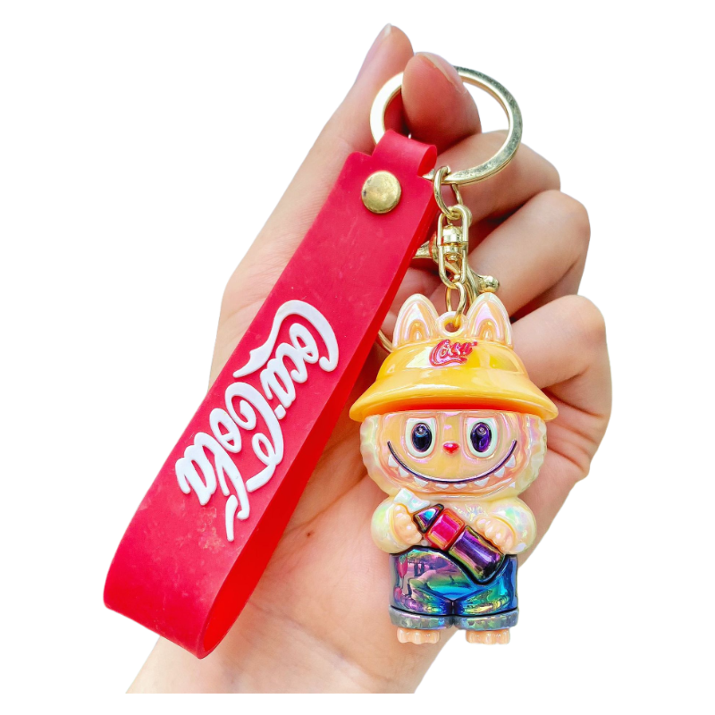 Monster Cola Shape Silicone Keychain Various Character