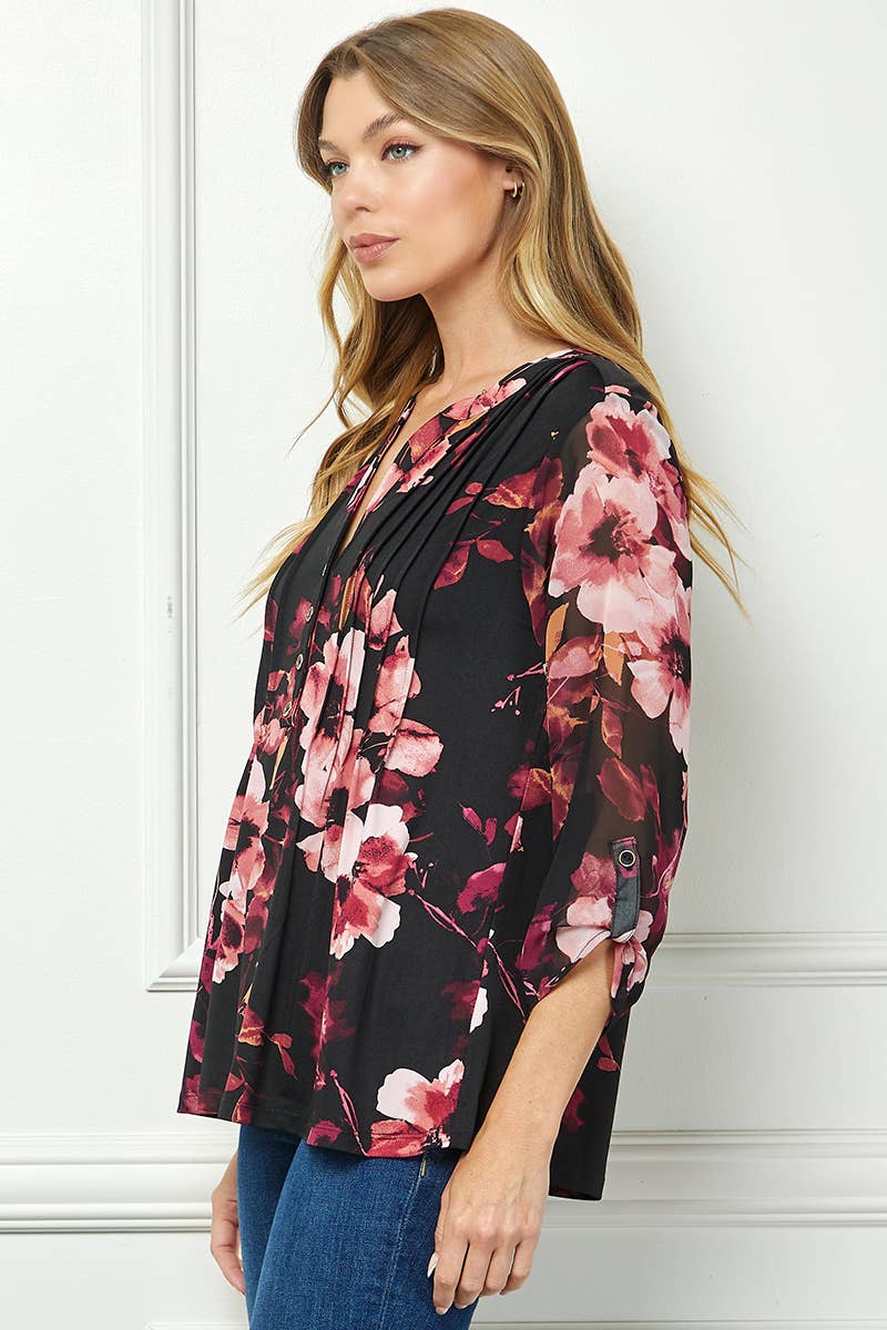 VERONA FALL NECK BLOUSE