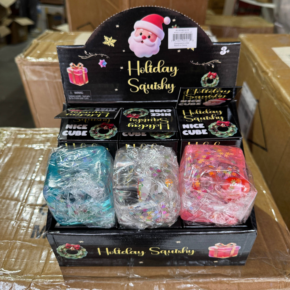Sugar Squeeze Christmas Light Up Cube SQUISHY