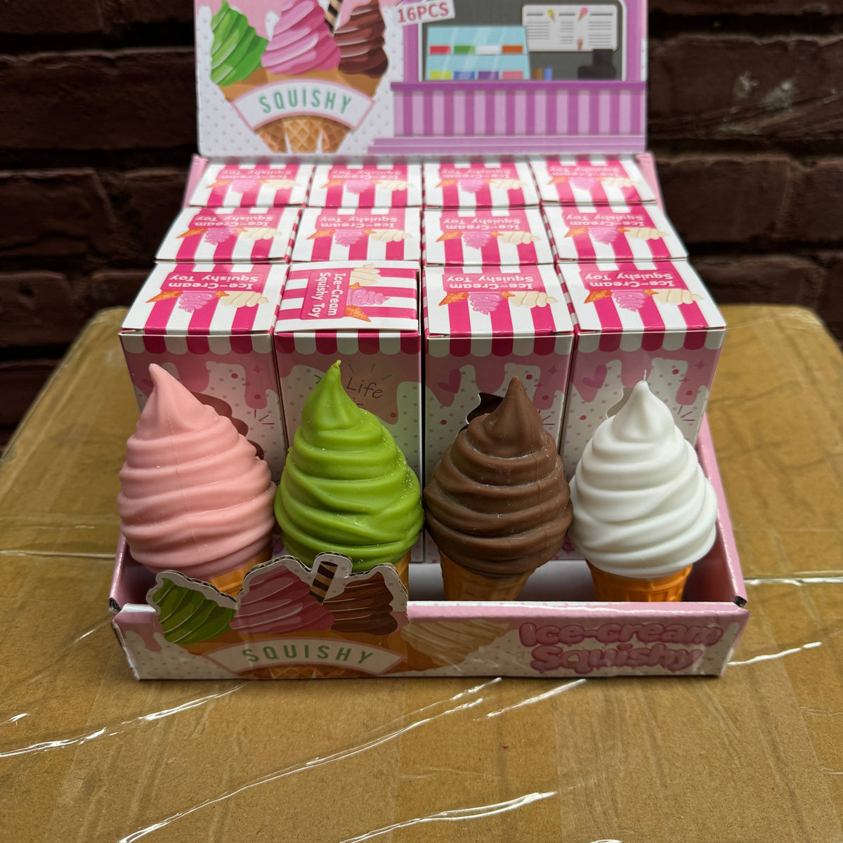 Scented Crackling Crunchy Ice Cream Cone Squishy